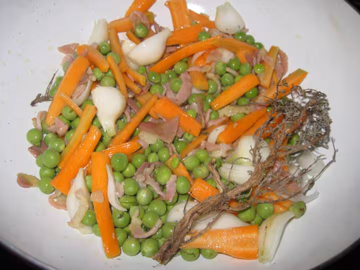 Jardiniere de legumes aux pommes de terre vitelottes