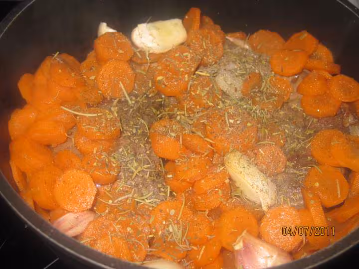 Jarret de boeuf aux carottes