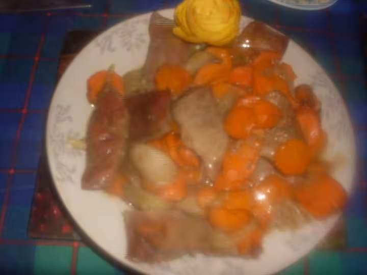 Lamelles de foie de porc aux carottes