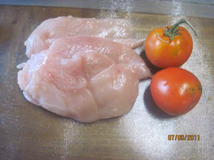 Lamelles de poulet aux feuilles de blette