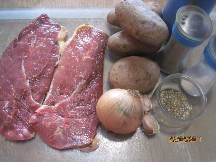 Lamelles de steaks de canard cuisinees