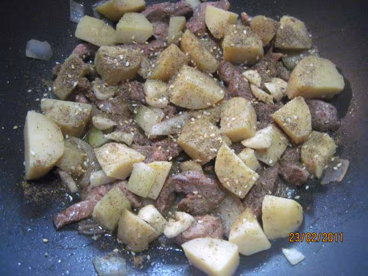 Lamelles de steaks de canard cuisinees