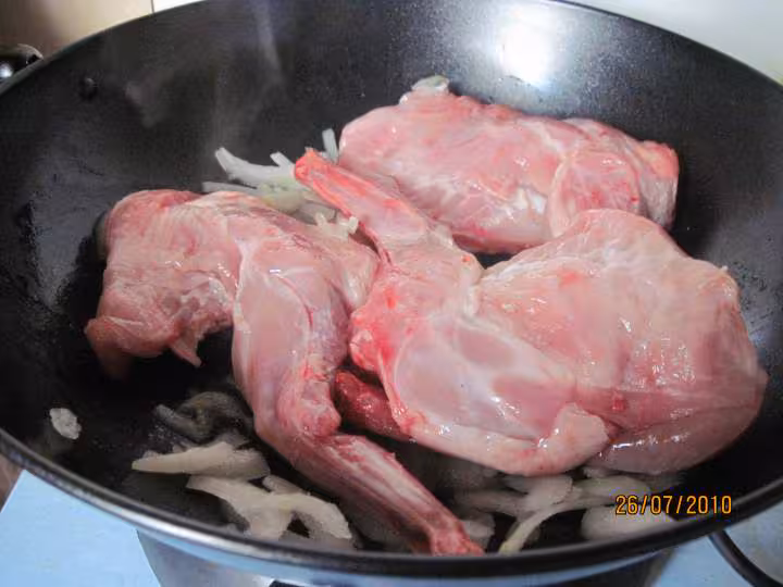 Lapin au fenouil cuisine au wok