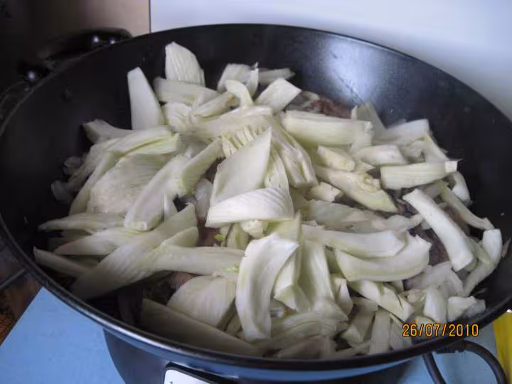 Lapin au fenouil cuisine au wok