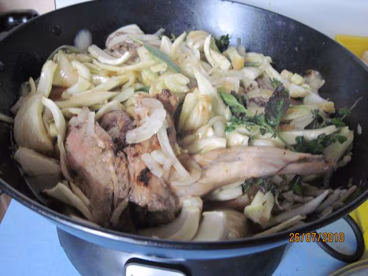 Lapin au fenouil cuisine au wok