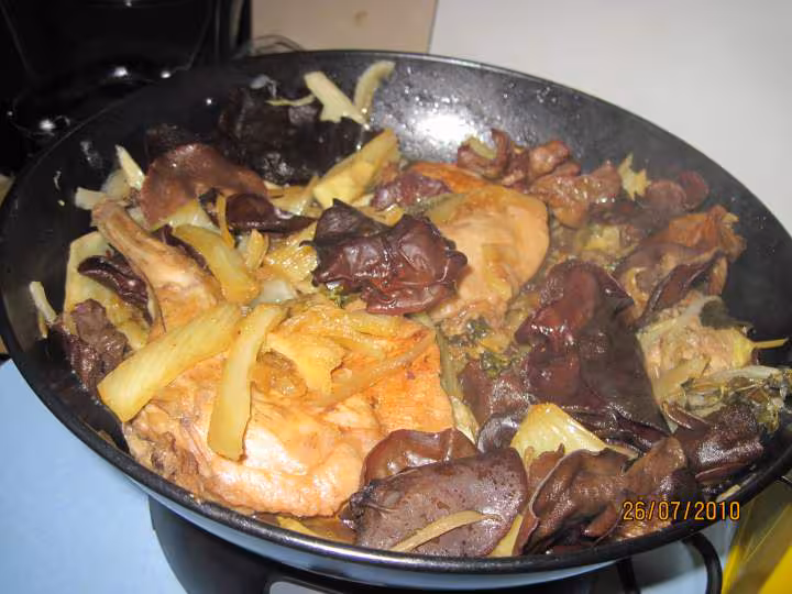Lapin au fenouil cuisine au wok