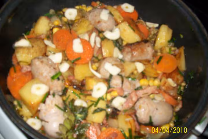 Legumes aux saucisses de toulouse