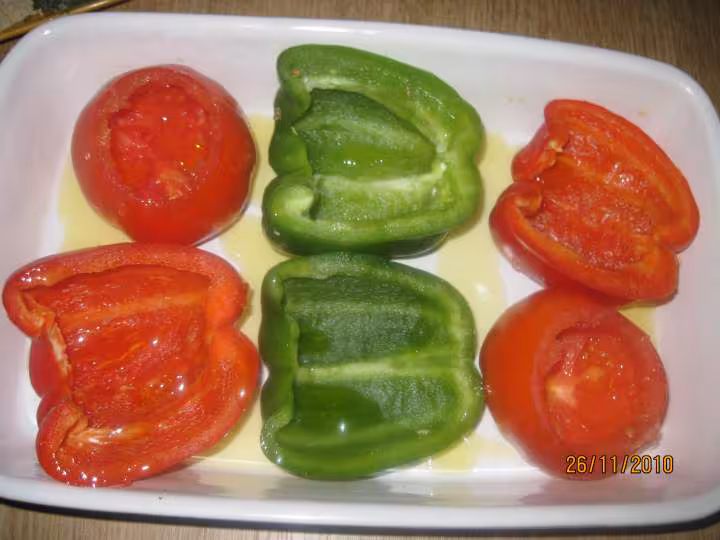Legumes farcis en puree aux fruits de mer