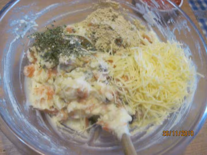 Legumes farcis en puree aux fruits de mer