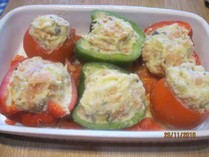 Legumes farcis en puree aux fruits de mer