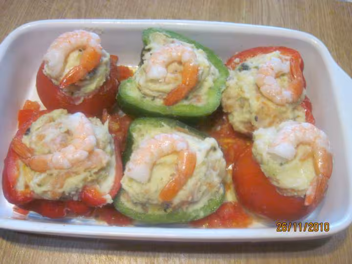 Legumes farcis en puree aux fruits de mer