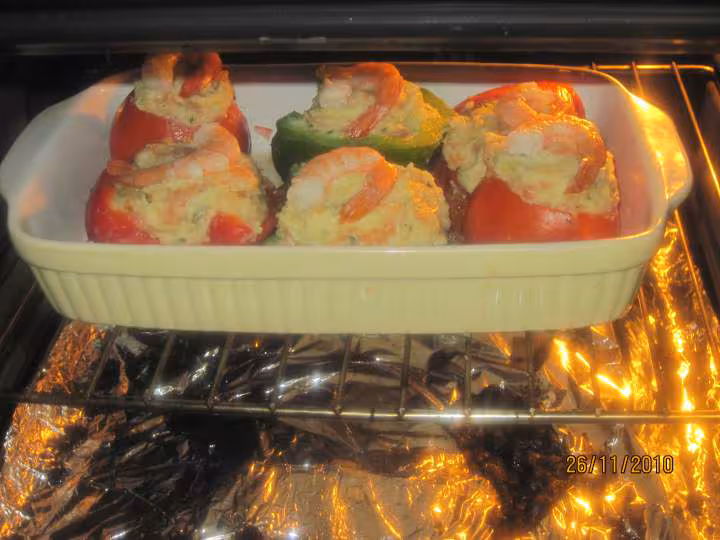 Legumes farcis en puree aux fruits de mer