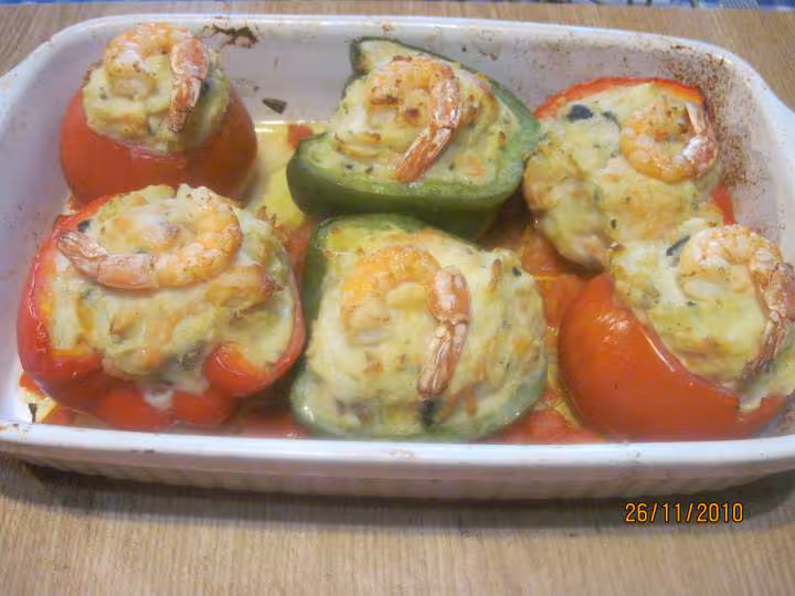 Legumes farcis en puree aux fruits de mer