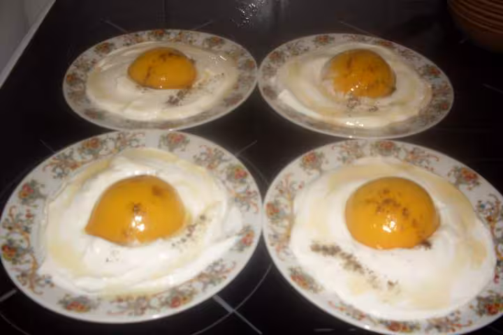 Les oeufs sur le plat sucre photo
