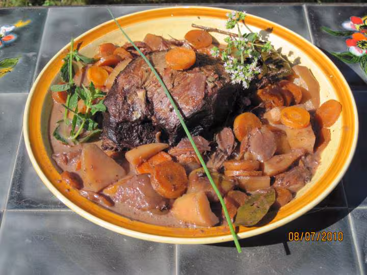 Longe de boeuf aux legumes