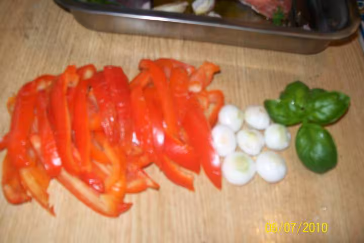 Longe de porc aux poivrons rouges
