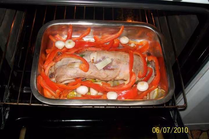 Longe de porc aux poivrons rouges