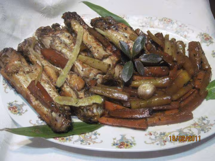 Manchons de dinde aux carottes cuisinees