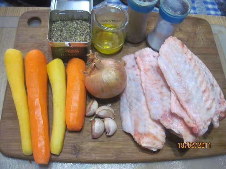 Manchons de dinde aux carottes cuisinees