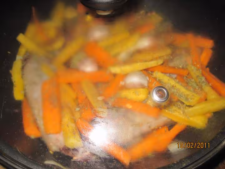 Manchons de dinde aux carottes cuisinees