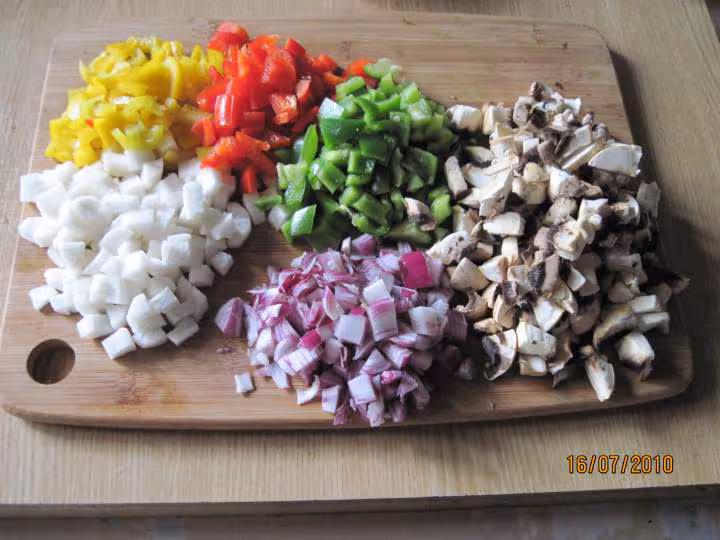 Melee de fruits mer et legumes wok