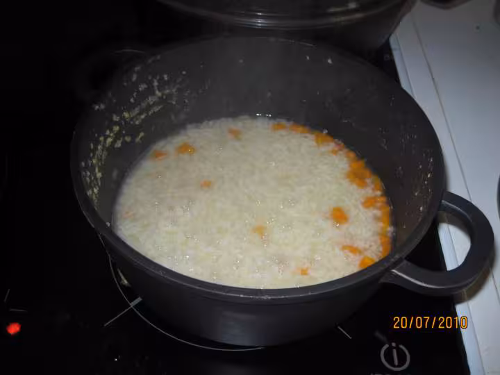 Melee de riz aux legumes et bacon