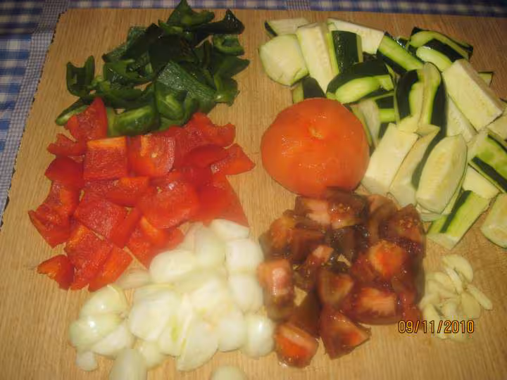 Melees de legumes aux saucisses de toulouse
