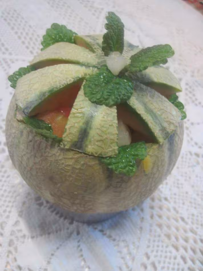 Melon fraicheur garni