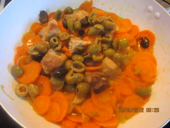 Mijote de porc aux carottes et olives