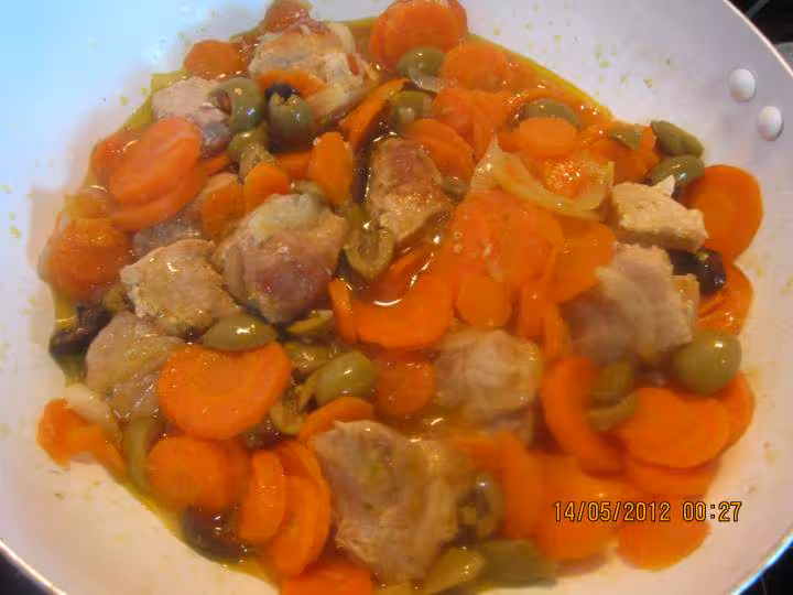 Mijote de porc aux carottes et olives