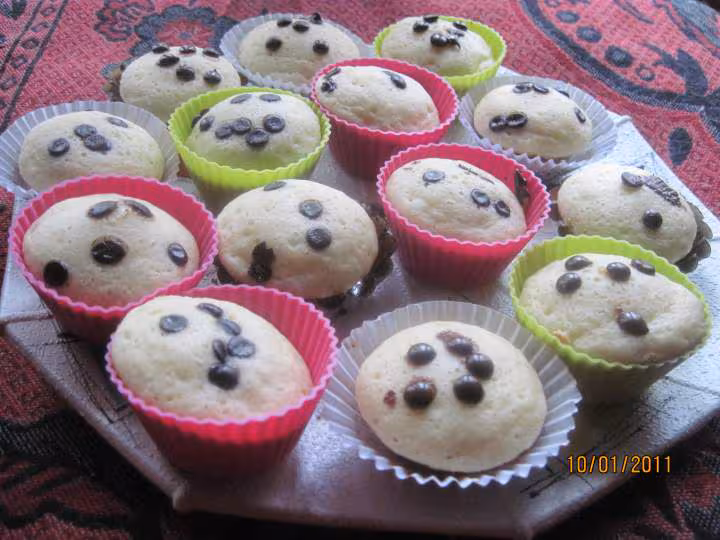Muffins a la semoule aux pepites aux chocolat