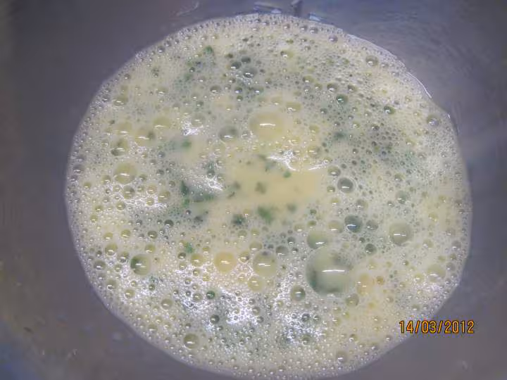 Omelette au poireau
