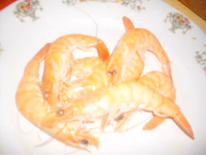 Omelette aux grosses crevettes