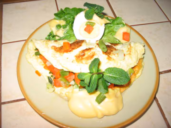 Omelette farcie aux petits legumes photo