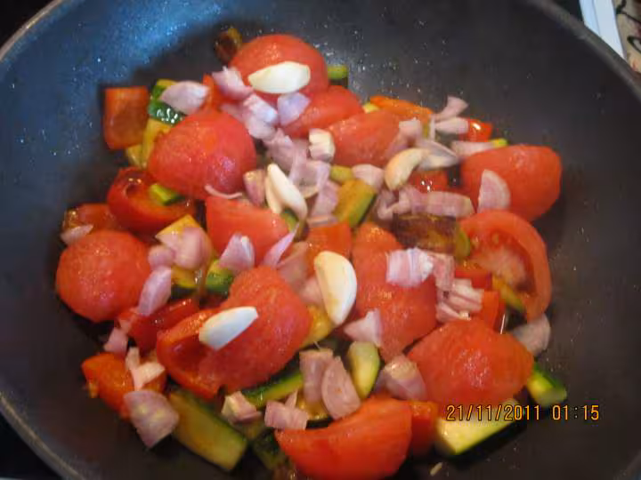 Omelette persille aux legumes
