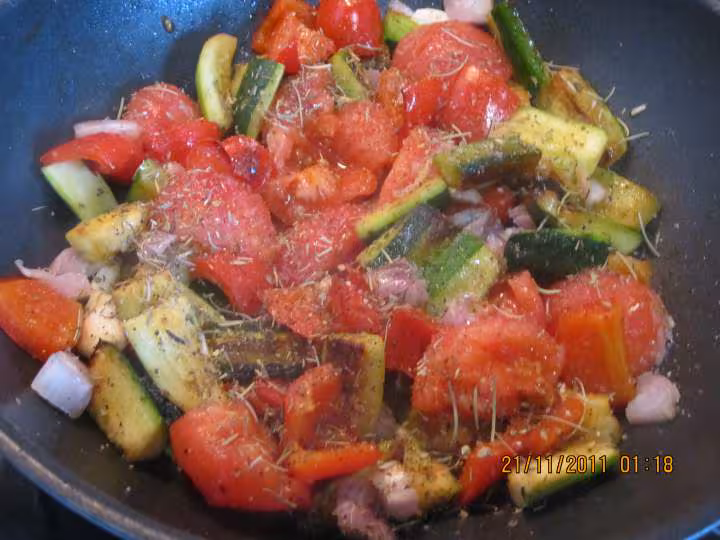 Omelette persille aux legumes