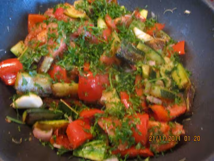 Omelette persille aux legumes