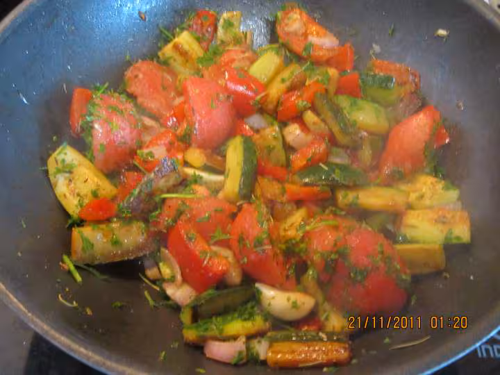 Omelette persille aux legumes