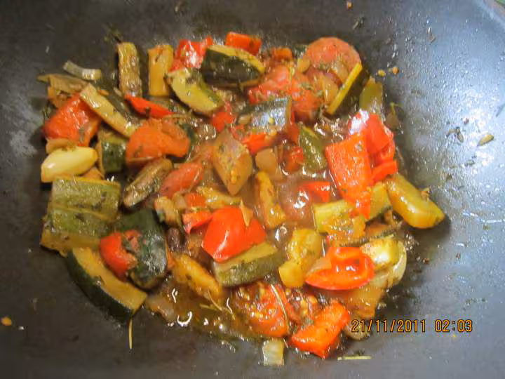 Omelette persille aux legumes