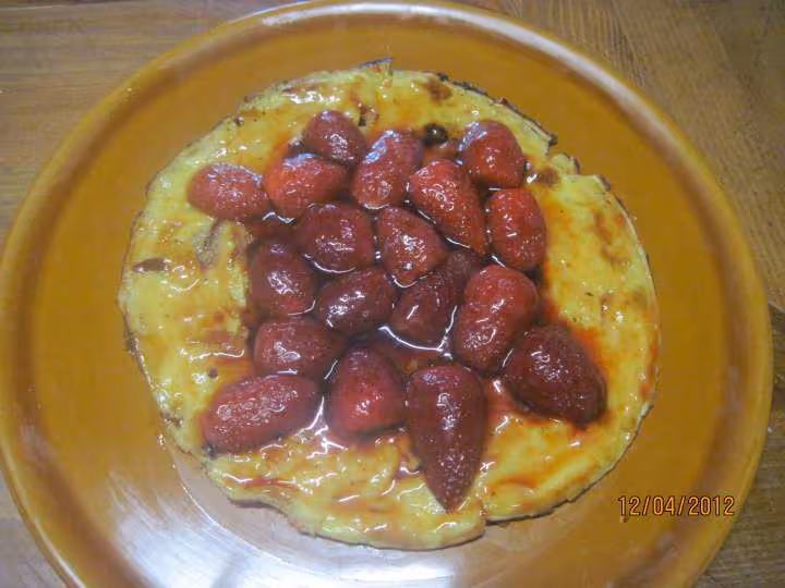 Omelette sucree aux fraises