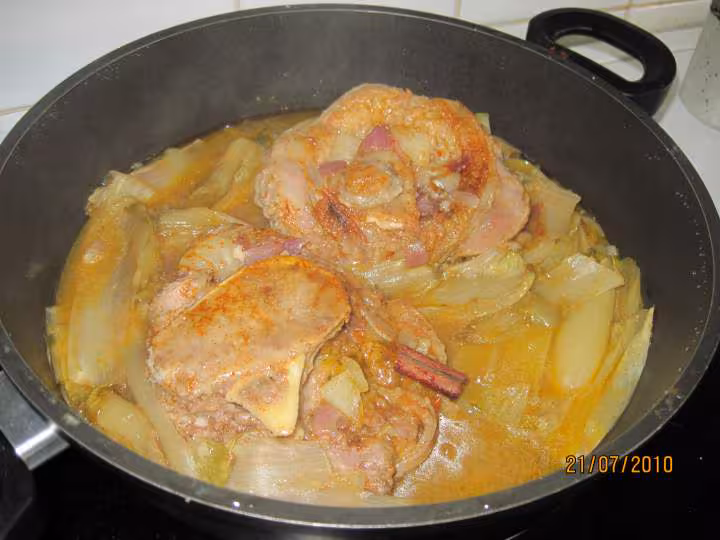 Osso bucco de veau aux endives a l etouffee