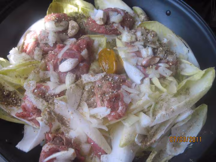 Osso bucco sur 1 lit d endives a l etouffee