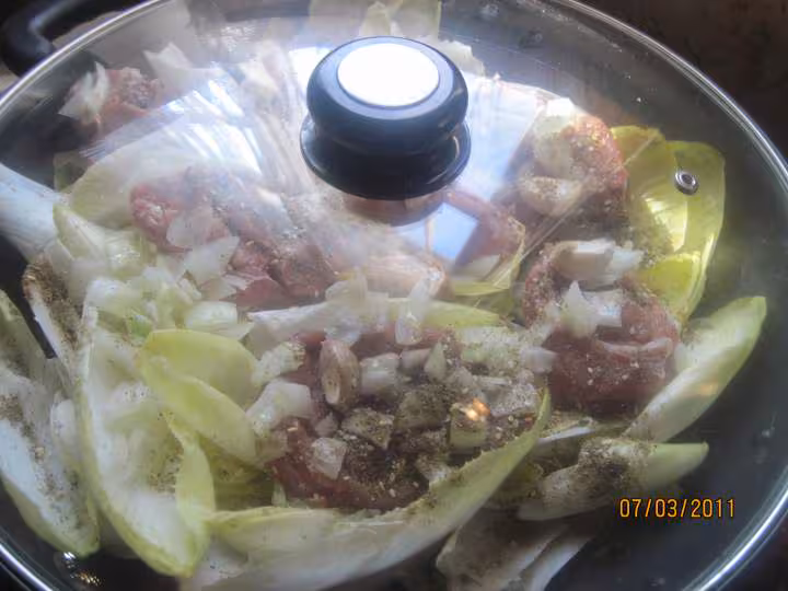 Osso bucco sur 1 lit d endives a l etouffee