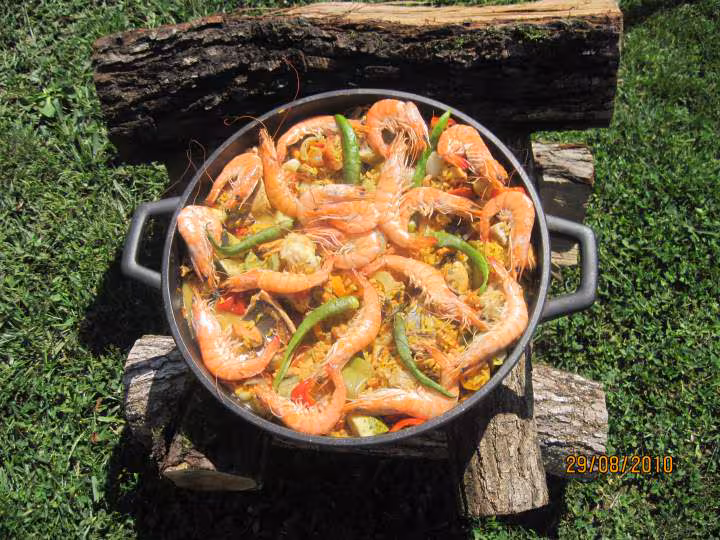 Paella aux fruits mer et poissons maison