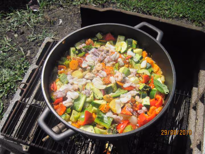 Paella aux fruits mer et poissons maison