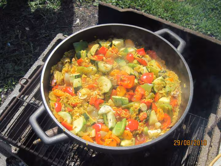 Paella aux fruits mer et poissons maison