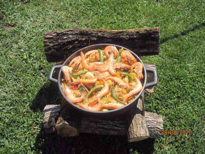 Paella aux fruits mer et poissons maison