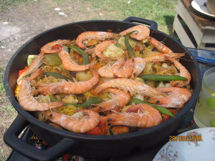 Paella aux fruits mer et poissons maison