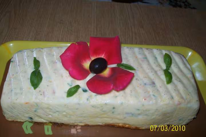 Pain de courgette asperges aux crevettes