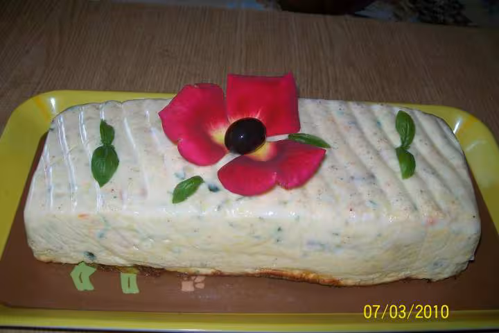 Pain de courgette asperges aux crevettes